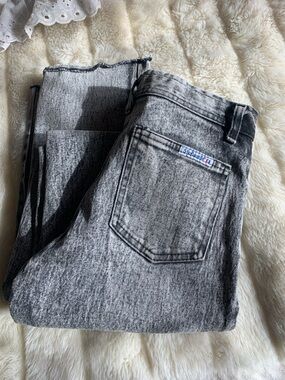 Vtg 80s high rise black acid wash skinny jeans 29 waist